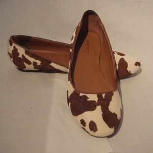 Nine West Leather cow print Ballet flat